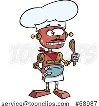 Cartoon Robot Chef by Toonaday