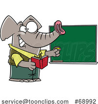 Cartoon Teacher Elephant by Toonaday
