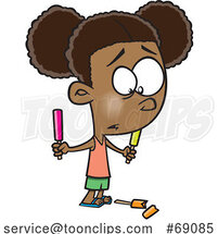 Cartoon Girl Dropping a Popsicle by Toonaday