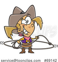 Cartoon Western Cowgirl by Toonaday