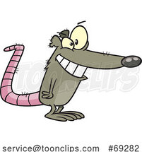 Cartoon Grinning Dirty Rat by Toonaday