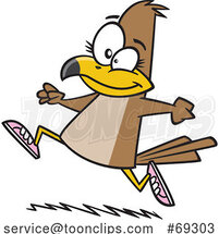 Cartoon Running Falcon by Toonaday