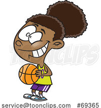 Cartoon Girl Basketball Player by Toonaday