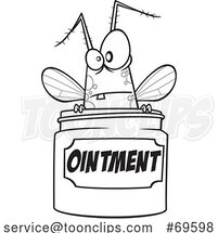 Cartoon Bug in an Anti Itch Ointment Jar by Toonaday