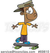 Cartoon Boy Skateboarding by Toonaday