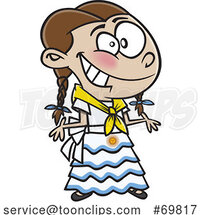 Cartoon Argentine Girl by Toonaday