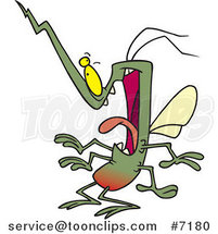 Cartoon Goofy Mosquito by Toonaday