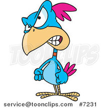 Cartoon Feisty Bird by Toonaday