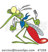 Cartoon Hungry Mosquito by Toonaday