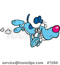 Cartoon Dog Fetching a Newspaper by Toonaday