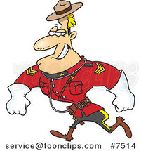 Cartoon Strong Mountie by Toonaday
