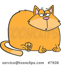 Cartoon Really Fat Cat by Toonaday