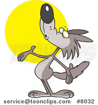 Cartoon Coyote Howling by Toonaday