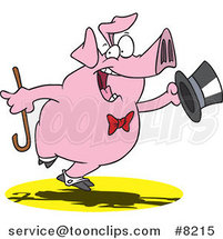 Cartoon Dancing Pig Performing by Toonaday