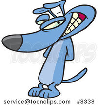 Cartoon Sneaky Dog Grinning by Toonaday