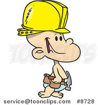 Cartoon Construction Baby Boy by Toonaday