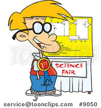 Cartoon Science Fair Boy by Toonaday