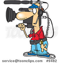 Cartoon Working Camera Guy by Toonaday