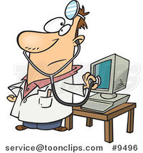 Cartoon Computer Doctor by Toonaday