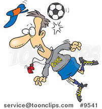 Cartoon Soccer Ball Hitting a Coach by Toonaday