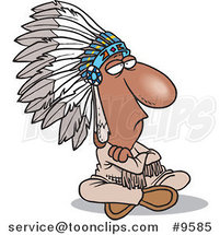 Cartoon Sitting Chief by Toonaday