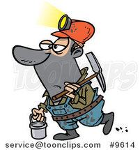 Cartoon Coal Miner by Toonaday