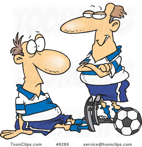 soccer player cartoon. Cartoon Dazed Soccer Player