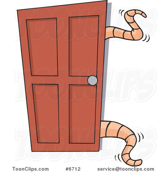 cartoon door opening