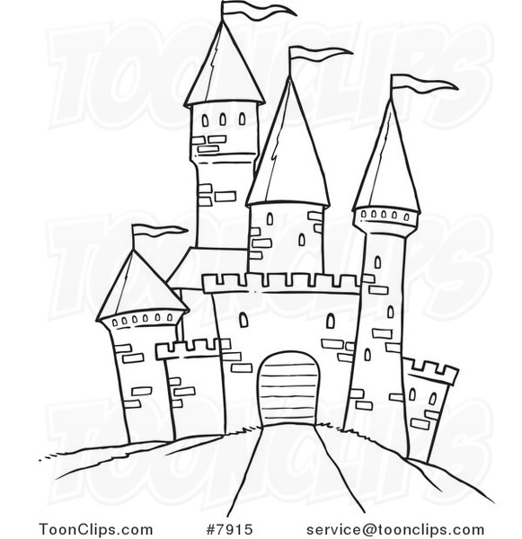 Castle Line Drawing