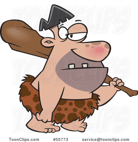 cartoon-caveman-carrying-a-club-by-ron-leishman-55773.jpg