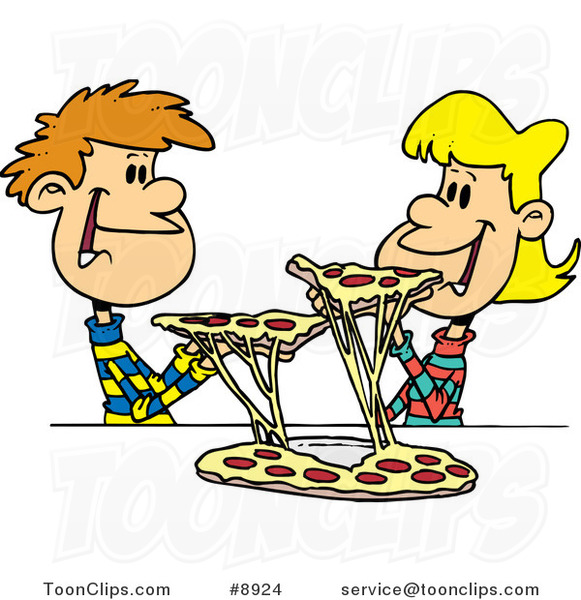 clipart eating pizza - photo #36