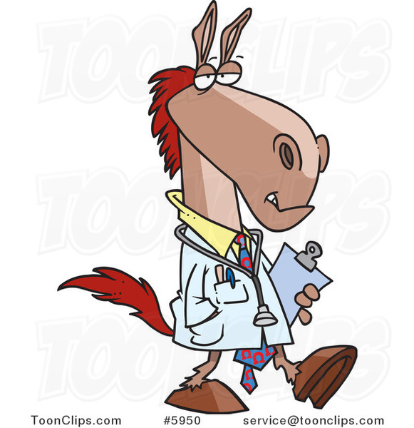 Cartoon Doctor Horse