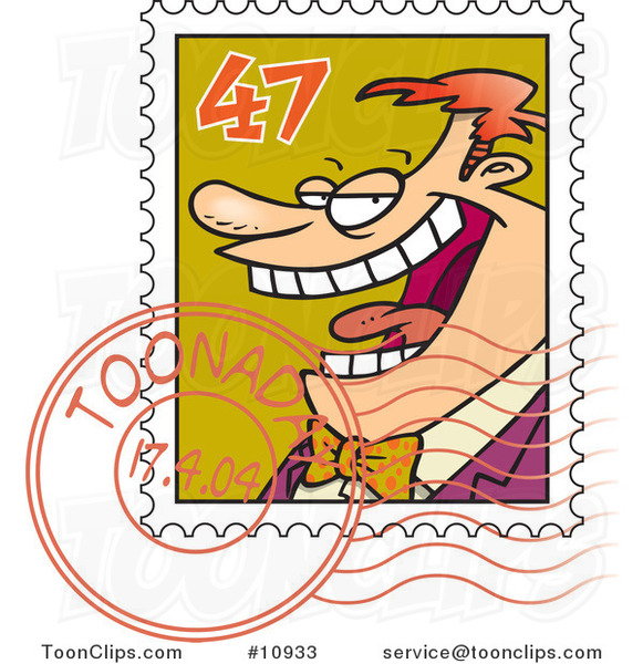 Cartoon Postmarked Stamp #10933 by Ron Leishman
