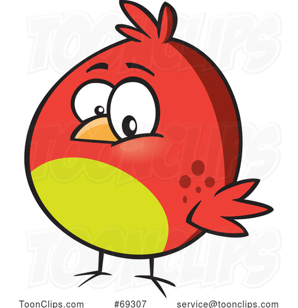 Cartoon Red Bird