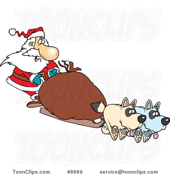 Cartoon Santa Mushing