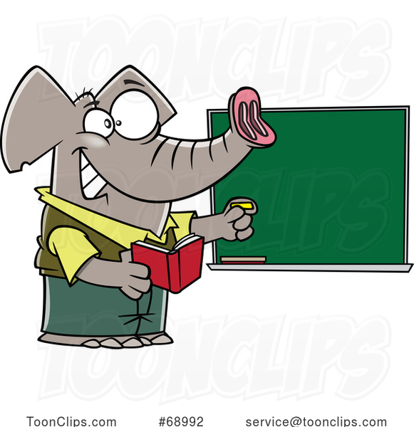 Cartoon Teacher Elephant