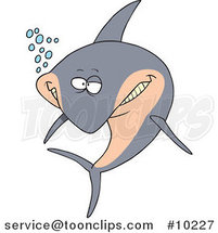 Cartoon Happy Shark by Toonaday