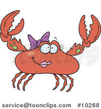 Cartoon Female Crab by Toonaday