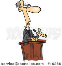 Cartoon Guy Giving a Sermon by Toonaday