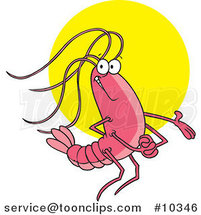Cartoon Proud Shrimp in the Spotlight by Toonaday