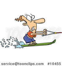 Cartoon Water Skiing Guy by Toonaday