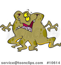 Cartoon Tentacled Monster by Toonaday