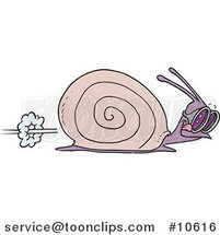 Cartoon Racing Snail by Toonaday