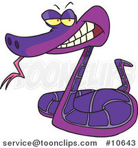 Cartoon Evil Snake by Toonaday