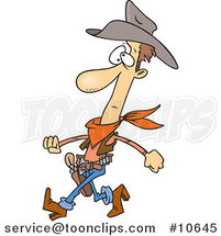 Cartoon Slim Cowboy by Toonaday