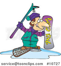 Cartoon Snow Sport Guy by Toonaday