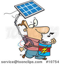 Cartoon Solar Power Guy by Toonaday
