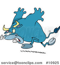 Cartoon Raging Bull by Toonaday