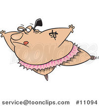 Cartoon Sumo Ballerina by Toonaday