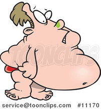 Cartoon Fat Guy in a Speedo by Toonaday